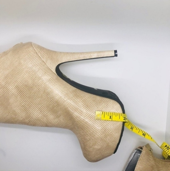 Dollhouse Cream Danger Vegan Leather Platform Stiletto Bootie Boot Size 8 - Picture 10 of 16